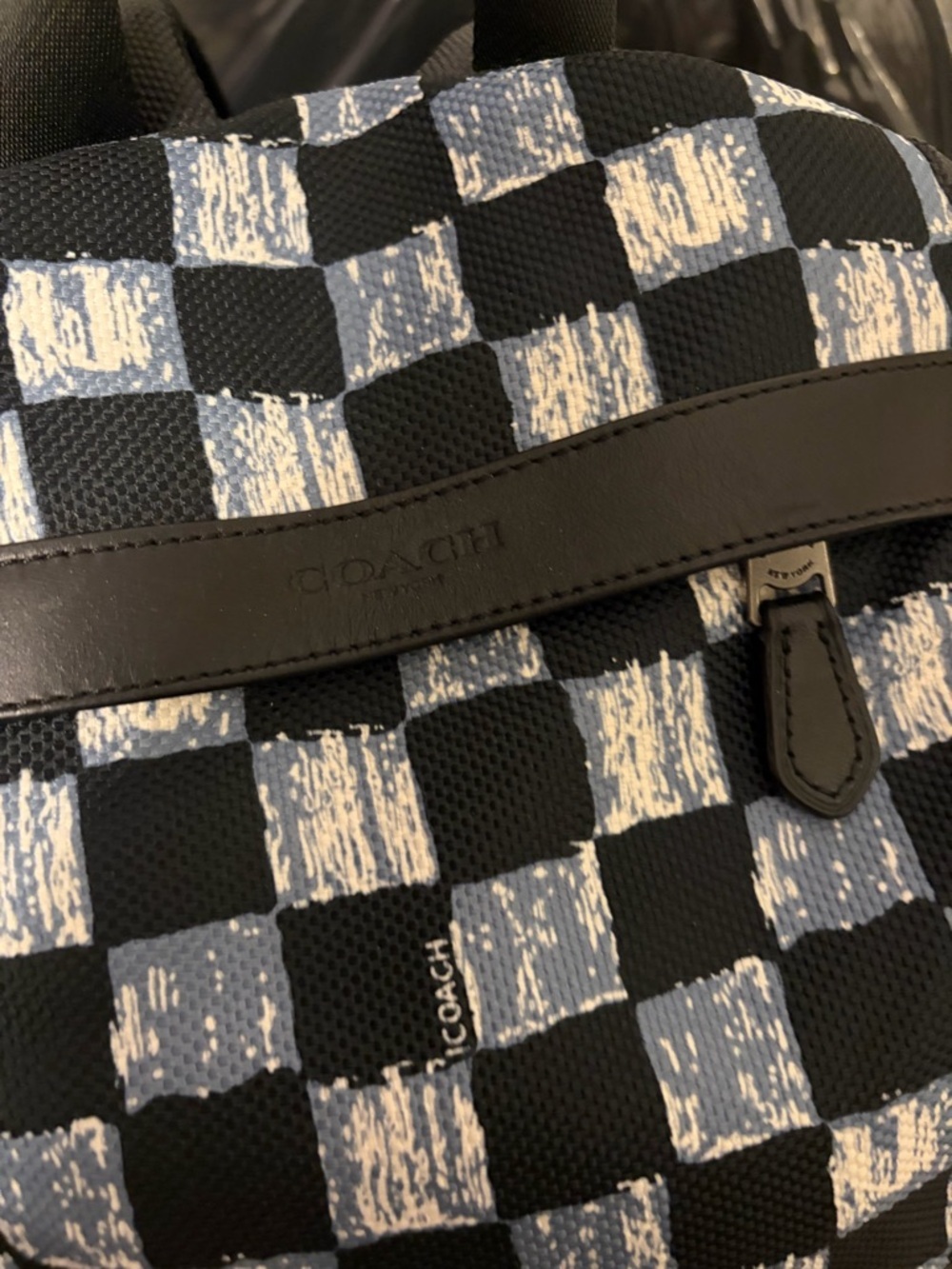 Coach Checkerboard leather Backpack - Picture 5 of 7